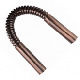 Угол соединительный гофрированный Bironi для трубы декоративной ПВХ диаметр 16 мм медный век