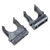 Крепеж-клипса Bironi для трубы декоративной ПВХ диаметр 16 мм серебряный век [упак. 10шт]