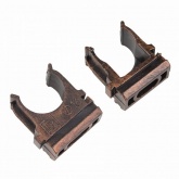 Крепеж-клипса Bironi для трубы декоративной ПВХ диаметр 16 мм медный век [упак. 10шт]