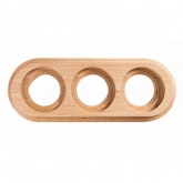 Рамка 3-местная Bironi для монтажа с декоративной трубой бук цвет Натурель