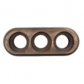 Рамка 3-местная Bironi для монтажа с декоративной трубой старое дерево