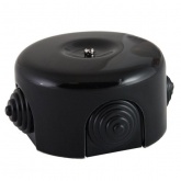 Коробка распаячная TDM фарфоровая D7,8х4,5см черная