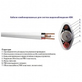 Кабель видеонаблюдения TDM КВК-В-2 2х0,5 черный  Vision [бухта 200м]