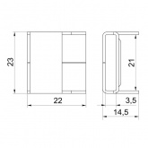 Скрепа ИЭК СГ-20 (A200, NC 20) для бандажной ленты [уп.100шт]