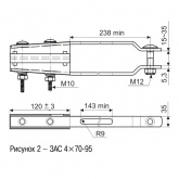 Зажим анкерный ИЭК ЗАС 4х70-95/27400 (HEL-5507) для провода СИП