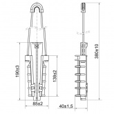 Зажим анкерный ИЭК ЗАН 50-70/1500 (PA 1500) для провода СИП