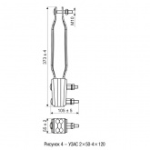 Зажим анкерный ИЭК УЗАС 2х50-4х120 (SO234S) универсальный для провода СИП