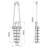 Зажим анкерный ИЭК ЗАН 16-35/1000 (PA 1000) для провода СИП