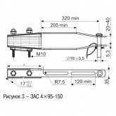 Зажим анкерный ИЭК ЗАС 4х95-150/43200 (PA4120) для провода СИП
