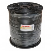 Кабель коаксиальный Rexant RG-6U телевизионный медный 75 Ом уличный [бухта 305м]