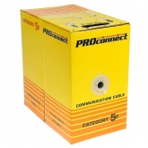 Кабель витая пара PROconnect неэкранированный UTP 4PR 24AWG cat 5e CCA серый LIGHT [305м] (провод для интернета)
