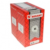 Кабель витая пара Rexant неэкранированный UTP 4PR 24AWG cat 5e CU серый [305м] (провод для интернета)