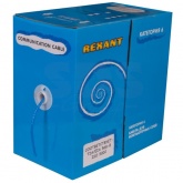 Кабель витая пара Rexant неэкранированный UTP 4PR 23AWG cat 6 CU синий [305м] (провод для интернета)