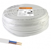 Провод осветительный TDM ШВВП 2х0,75 плоский белый ГОСТ 7399