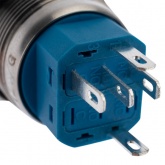 Кнопка антивандальная d22 12V с фиксацией (6с) ON-OFF/OFF-ON подсв/красная (блистер) REXANT