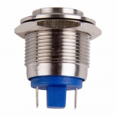 Кнопка антивандальная Rexant d16 12V без фиксации (2с винт) (ON)-OFF выпуклая