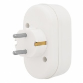 Двойник электрический Rexant 16 А с заземлением белый