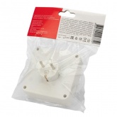 Четверник электрический Rexant 16 А с заземлением белый