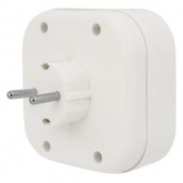 Четверник электрический Rexant 16 А с заземлением белый