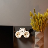 Двойник электрический Rexant 16 А с заземлением и защитными шторками + 2 USB порта, 2,4 А, белый