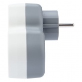 Тройник электрический Rexant 16 А с заземлением и защитными шторками, белый