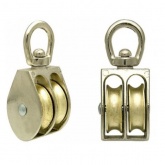 Блок для троса двойной Партнер 20мм металлический шкив (трос 6мм) оцинкованный