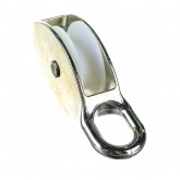 Блок для троса одинарный Партнер 25мм нейлоновый шкив (трос 7мм) оцинкованный