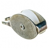 Блок для троса одинарный Партнер 15мм нейлоновый шкив (трос 5мм) оцинкованный