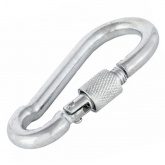 Карабин пожарный Партнер М8 DIN5299D c фиксатором оцинкованный