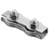 Зажим стальной Партнер 10мм Duplex для троса оцинкованный