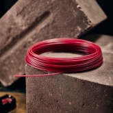 Трос стальной Rexant d2.5 мм в красной ПВХ изоляции, моток 20 метров