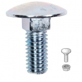 Винт DKC с гладкой головкой и квадратным подголовником М8х20 оцинкованный