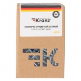 Саморез острый оконный Kranz 4.1х35 белый цинк короб [500 шт/уп]