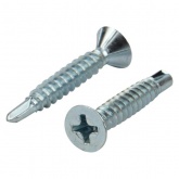 Саморез сверло оконный 3.9х25 белый цинк короб [500 шт/уп] Kranz