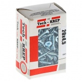 Саморез универсальный Tech-KREP 4,5х20 оцинкованный потайная головка [коробка 200шт]