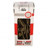 Саморез универсальный Tech-KREP 6,0х70 желтый цинк потайная головка [коробка 75шт]
