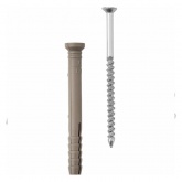 Дюбель-гвоздь Kranz 8х100 потайной бортик полипропилен [упаковка 100шт]