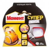 Универсальная клеящая СУПЕР ЛЕНТА МОМЕНТ 25м серебряная 1760300 / 4600611241036