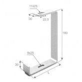 С-подвес потолочный 200мм (5 мм) OSTEC
