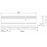 Перегородка в лоток 50х3000 OSTEC