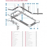 Лоток металлический Ostec неперфорированный 200х80х3000 (1 мм)