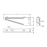 Кронштейн настенный Ostec для проволочного лотка безвинтовой 300мм