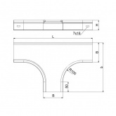 Т-отвод Ostec плавный к лотку 200х100