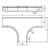 Т-отвод Ostec плавный к лотку 100х80