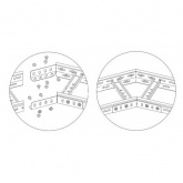 Соединитель универсальный Ostec изменяемый для лотка высотой 50мм