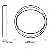 Светильник светодиодный Ledvance Smart WIFI Orbis Eye RD TW WT 34W 3000-6500K 220V 3200Lm 490mm