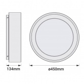 Светильник светодиодный Ledvance Smart WIFI Orbis CYLNR RD TW WT 26W 3000-6500K 220V 2490Lm 450mm
