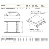 Поворот 45° ИЭК вертикальный внешний с крышкой для кабельных лотков 50х100 мм