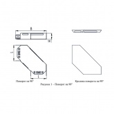 Поворот 90° ИЭК плоский с крышкой для кабельных лотков 50х300 мм