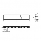 Перегородка для кабельных лотков ИЭК разделительная h50 мм L2000